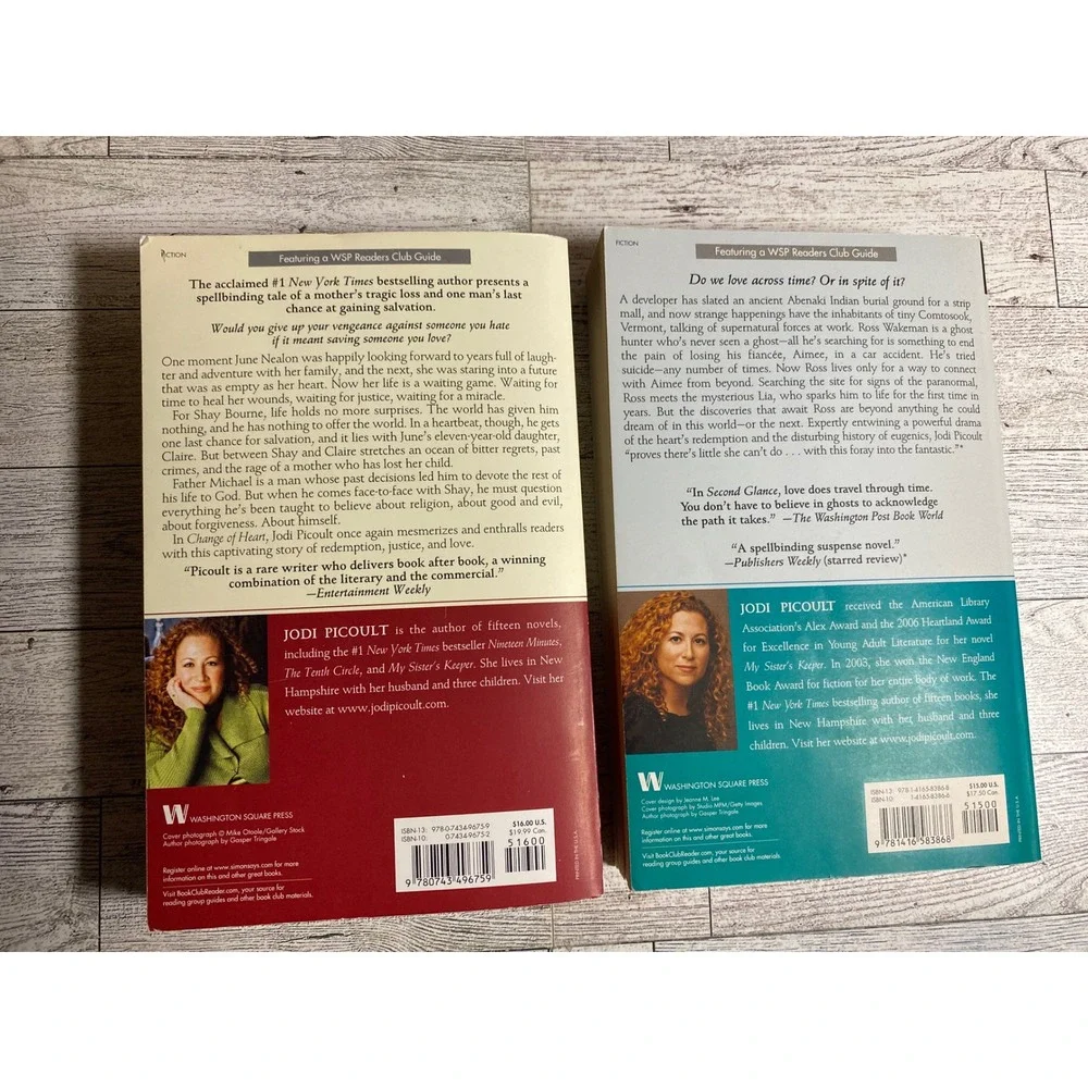 Jodi Picoult Bundle Change of Heart Second Glance 2003 2008 Trade Paperback FAIR